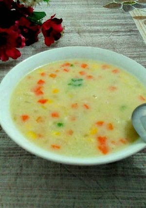 Foto resep Sup Krim Ayam Jagung Wortel