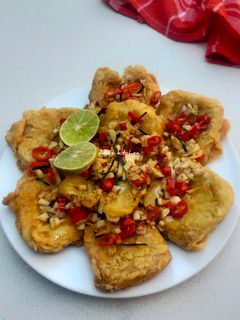 Foto resep Tahu geprek sambal matah