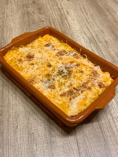 Una foto de Pastel de calabaza y pollo(bajo en calorías)