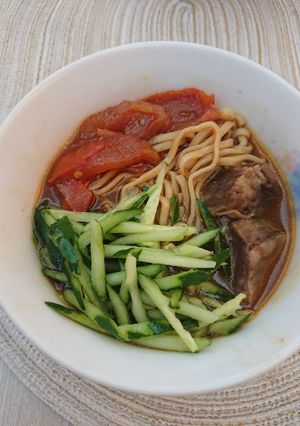紅燒蕃茄牛肉麵 的食譜成品照片