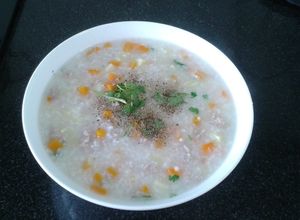 Hình của món Cháo thịt bằm.