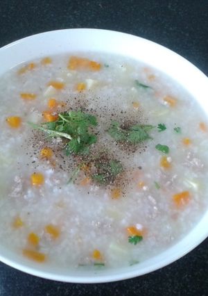 Hình của món Cháo thịt bằm.