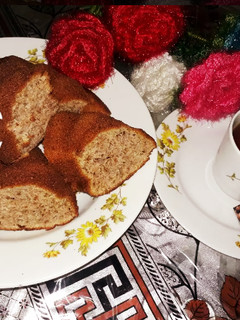 عکسی از دستور کیک موز و گردو