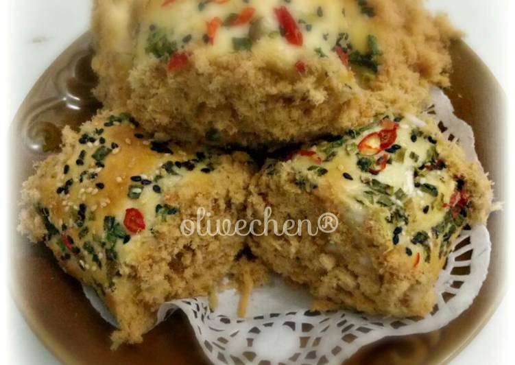 Resep Chicken floss roll (egg less), Enak