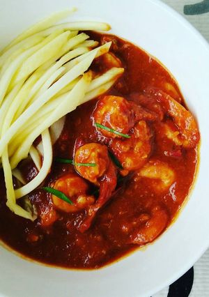 Foto resep Udang Saos Padang Mangga Muda