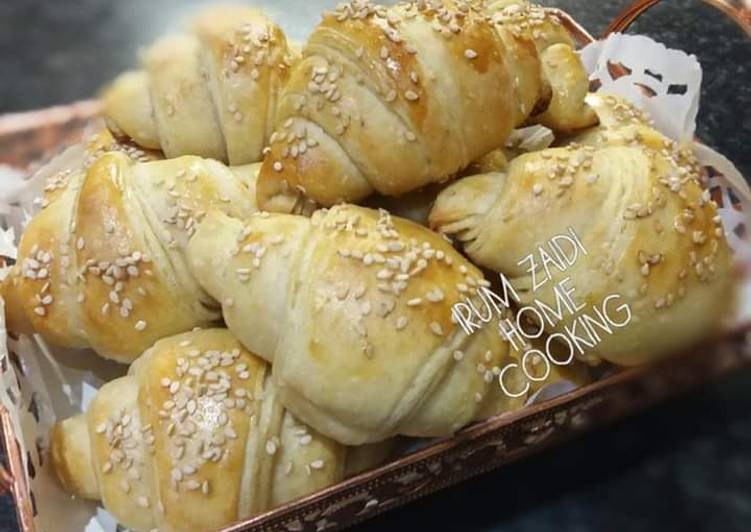 Easiest Way to Make Perfect 🥐Sesame Croissant Bread Rolls🥐