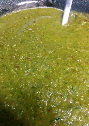 A picture of Bikaneri bhujiya sev chutney.