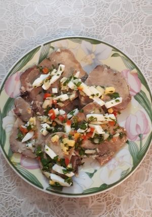 Una foto de Lengua a la vinagreta