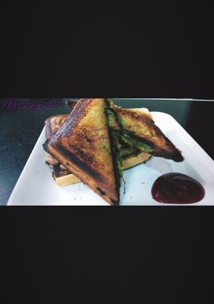 A picture of Moong toast sandwich #indvseng.