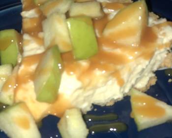 Easy Serving Recipe Easy no bake caramel apple cheesecake  Delicious