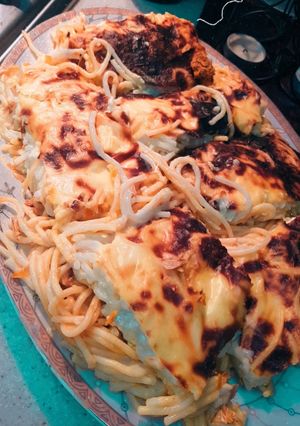 صورة لوصفة معكرونه بشاميل بالتونه 😋🍝