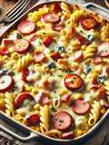 Cazuela de Fideos con Quesos y Carnes