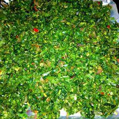 A picture of Check out this delicious recipe..fried spinach.