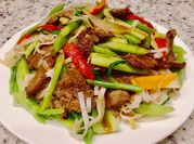 A picture of gan bò xào