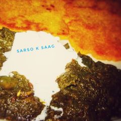 A picture of Sarso ka saag.