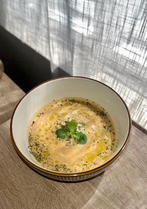 Padlizsánkrém leves🍲❕ recept fotója