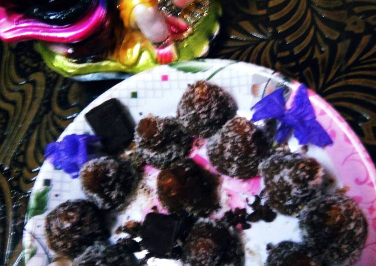 Recipe of Quick Choco Coconut Modak (Ganesh Puja Special (Modak)Without Mould