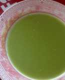 Sopa verde de col Pack choi con puerros