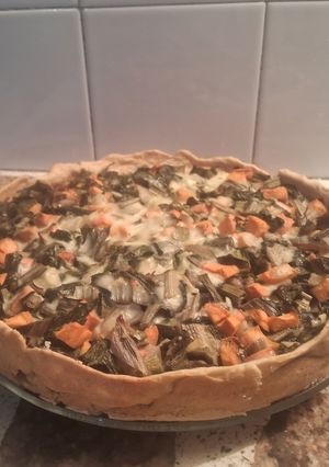 Una foto de Tarta de acelga y ricota, zanahoria