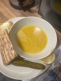 صورة لوصفة شوربة عدس بالقرع