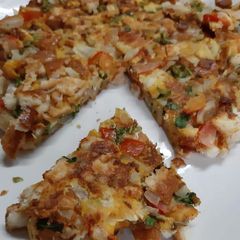 Omlate bread pizza😜😊 A picture of Omlate bread pizza😜😊.