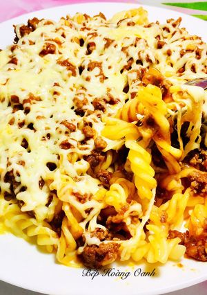 Hình của món Nui Xào Thịt Bò Phô Mai.