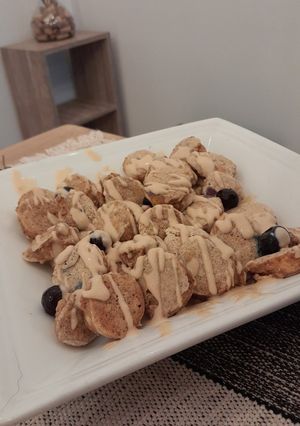 Una foto de Mini pancakes de avena y banana sin azúcar