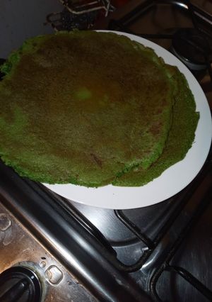 Una foto de Panqueque de espinaca sin harina