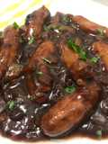 Longanizas con salsa al Pedro Ximénez