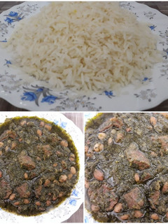 عکسی از دستور قرمه سبزی با سبزی خشک