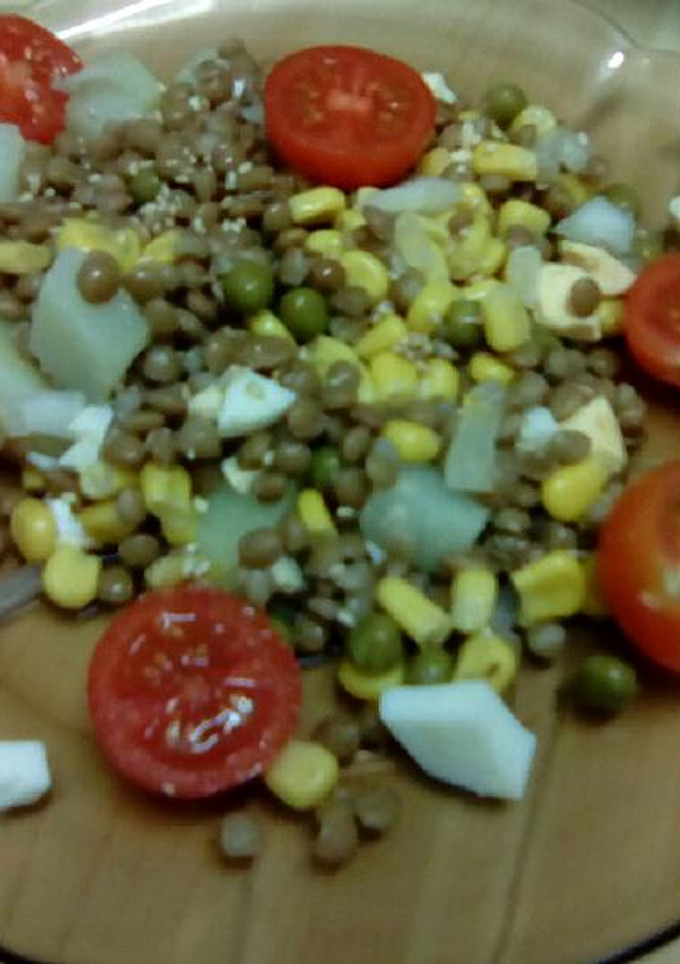 Una foto de Ensalada de lentejas