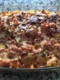 Macarrones con salchichas gratinado