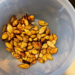 A picture of Roasted Butternut squash seeds.