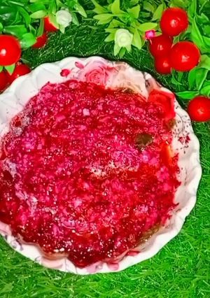 A picture of Tasty beetroot salad 🥗🤤😋👌🏻🥰.