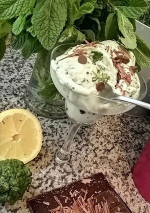 Une photo de Glace menthe chocolat
