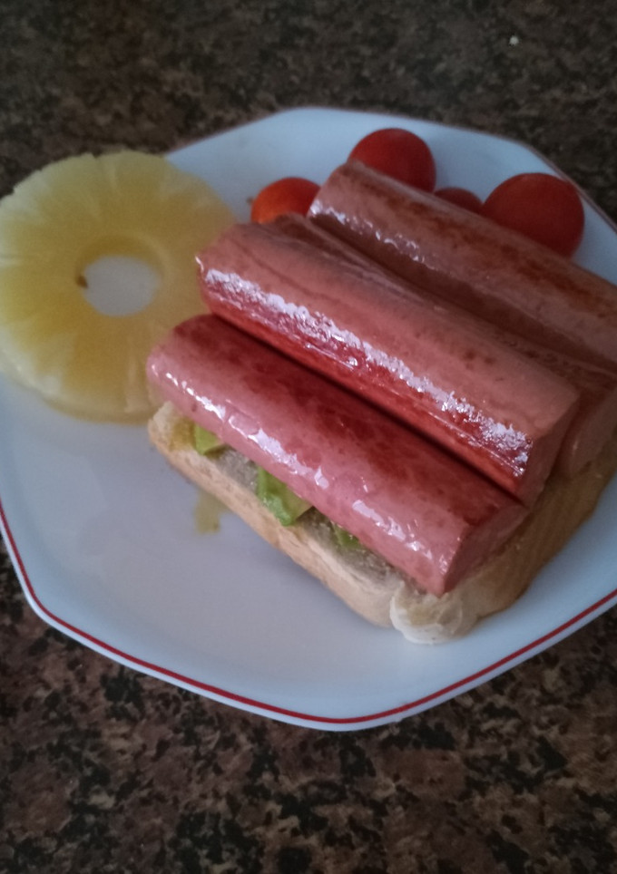 Una foto de Tosta de Salchichas