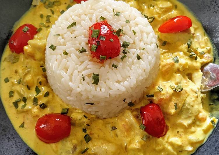 Filet de lieu noir au curry et tomate 👩🍳