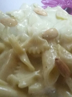 صورة لوصفة معكرونة باللبن 🍲🍲