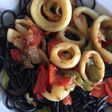 Espaguetis de sepia con calamares 🍝🐙