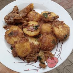 A picture of Potato in egg.