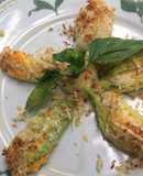 Flores de zapallo rellenas -al horno