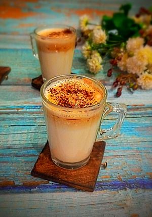 A picture of Dalgona coffee.