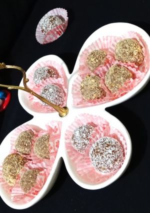 عکسی از دستور توپک بیسکوییت با طعم 🍌 موز و خرما