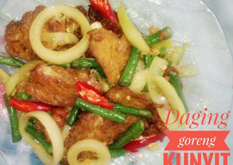 Daging goreng kunyit simple #kitaberbagi