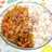 Repollo rehogado con tofu