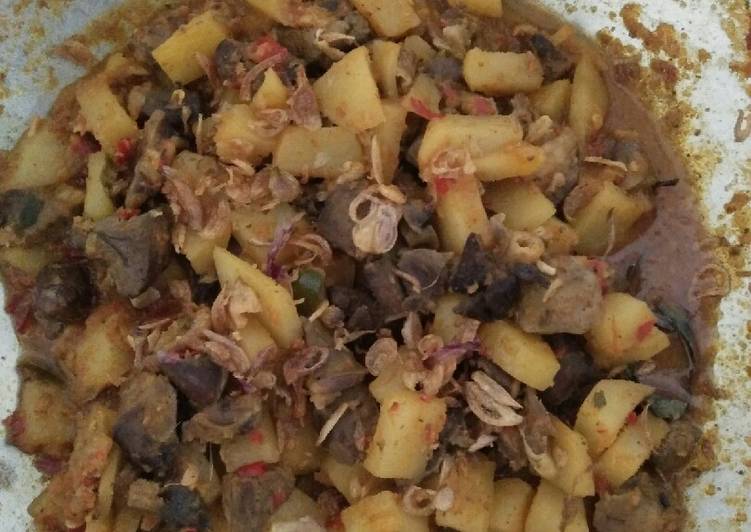 Resep Sambal goreng kentang ati ampela tanpa santan Jadi, Enak Banget