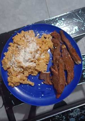 Una foto de Fajita de pollo con pasta