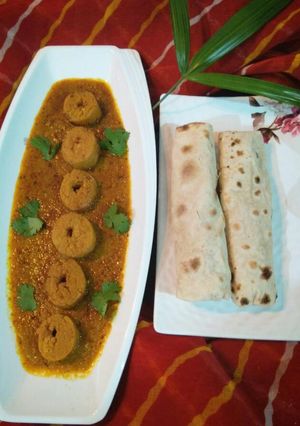 बेसन के गट्टे की सब्जी(BESAN GATTE KI SABZI RECIPE IN HINDI) रेसिपी मुख्य फोटो