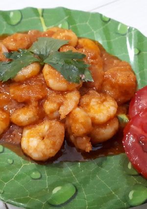 Foto resep Sambal goreng udang pedas manis