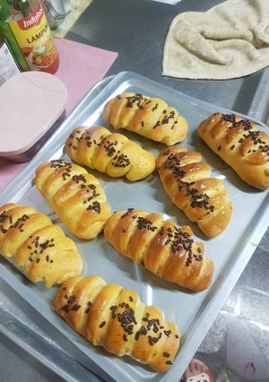 Foto resep Roti pisang choklat
